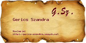 Gerics Szandra névjegykártya